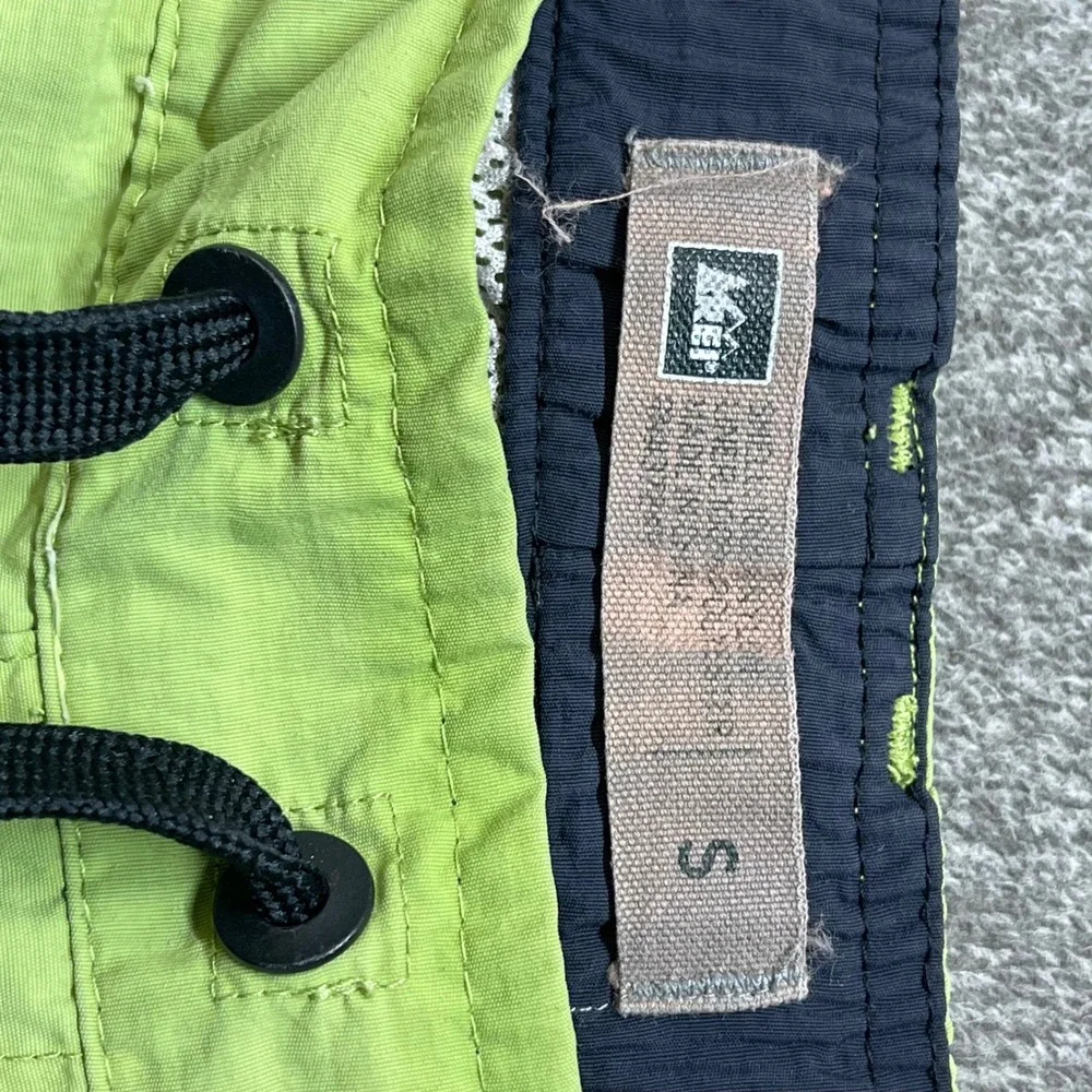 Vtg‎ REI Co-op Mens Hiking Shorts Lime Green Nylon Cargo Pockets Drawstring  S